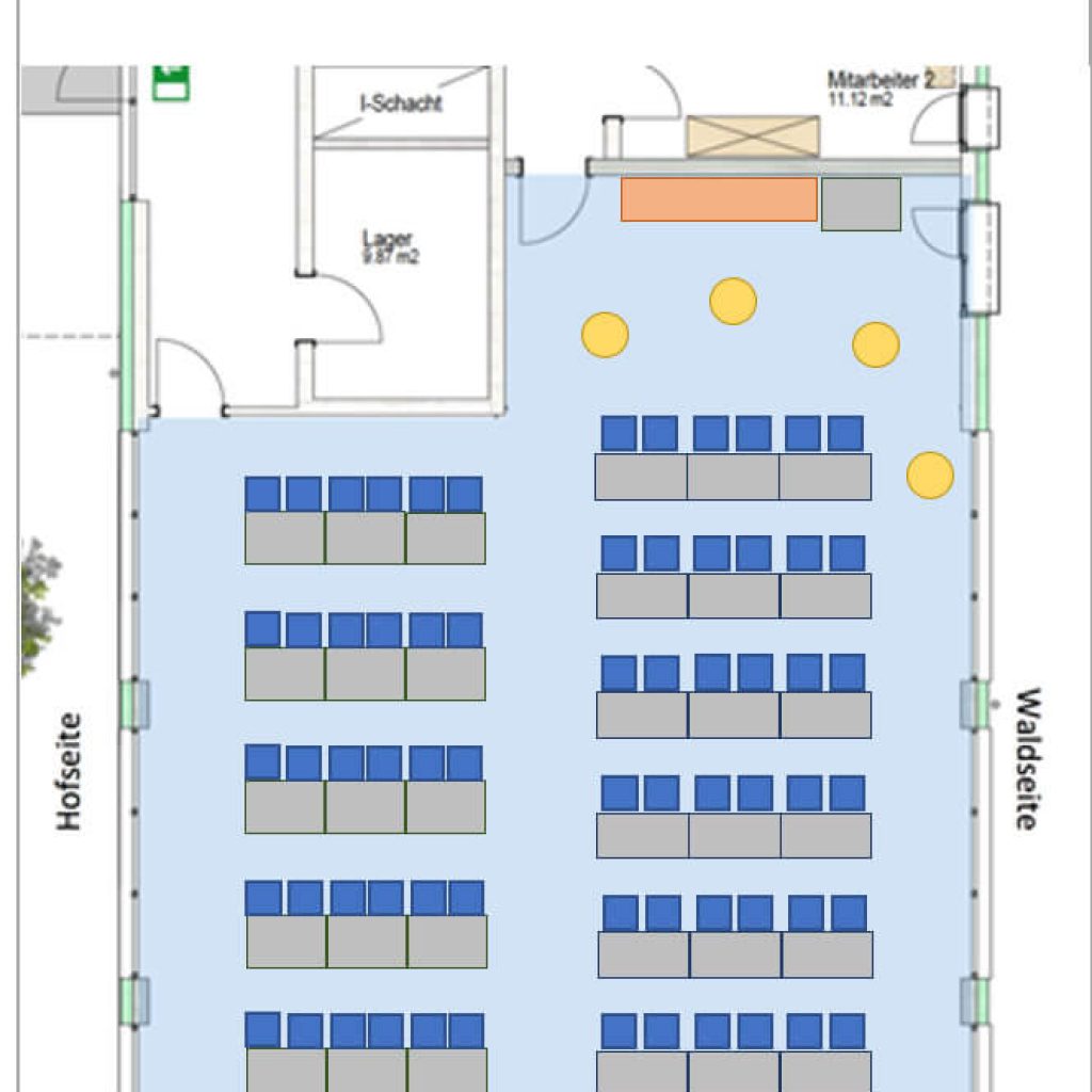 Raumplan - Kongress I - Palamentarisch - Peters Wellness & Spa Homburg Jägersburg Saarland