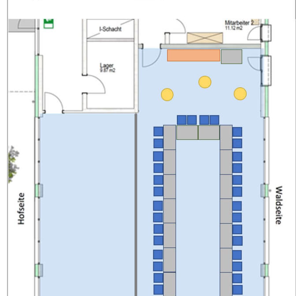 Raumplan - Block - Stuhlreihen - Peters Wellness & Spa Homburg Jägersburg Saarland