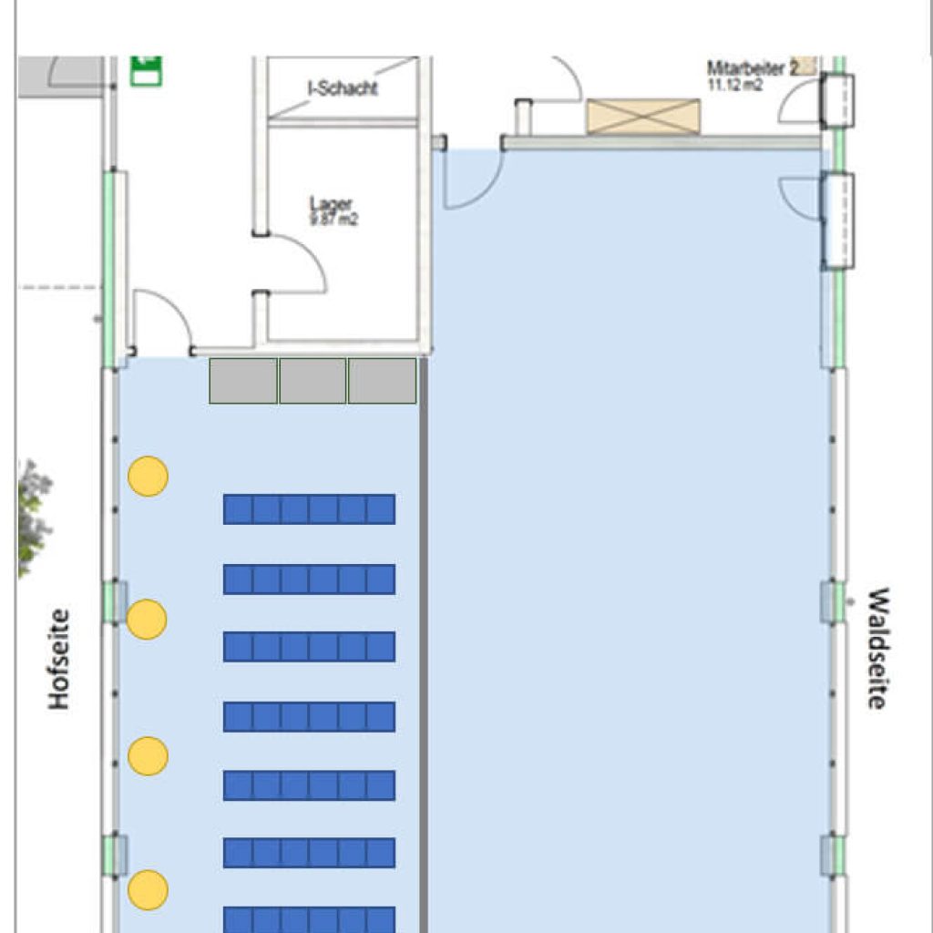 Raumplan - Kongress IV - Stuhlreihen - Peters Wellness & Spa Homburg Jägersburg Saarland