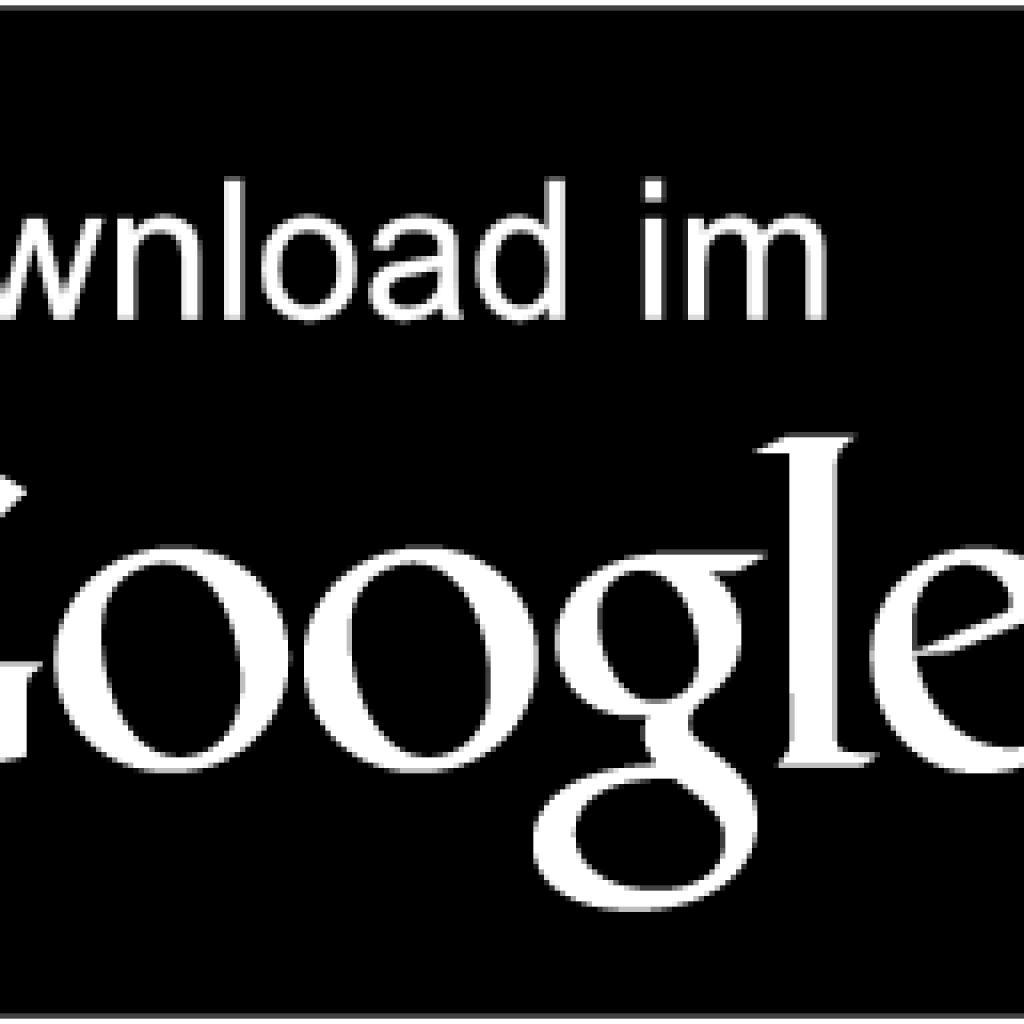 Eine rechteckige Schaltfläche mit dem Google Play-Logo und dem Text Download im Google Play auf schwarzem Hintergrund.