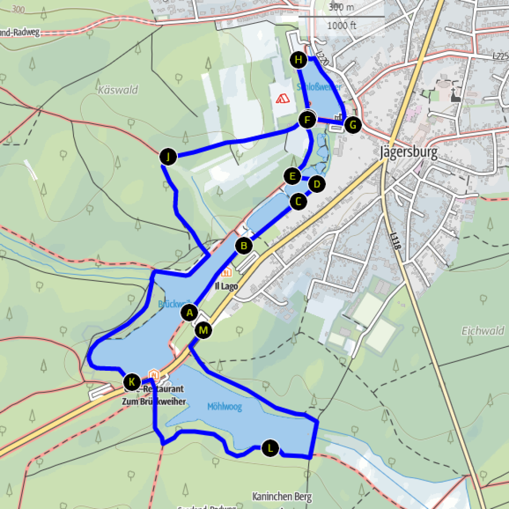 Jägersburger Weihertour (ca. 5 km) 3 PETERS Hotel Wanderung: Jägersburger Weiher Tour
